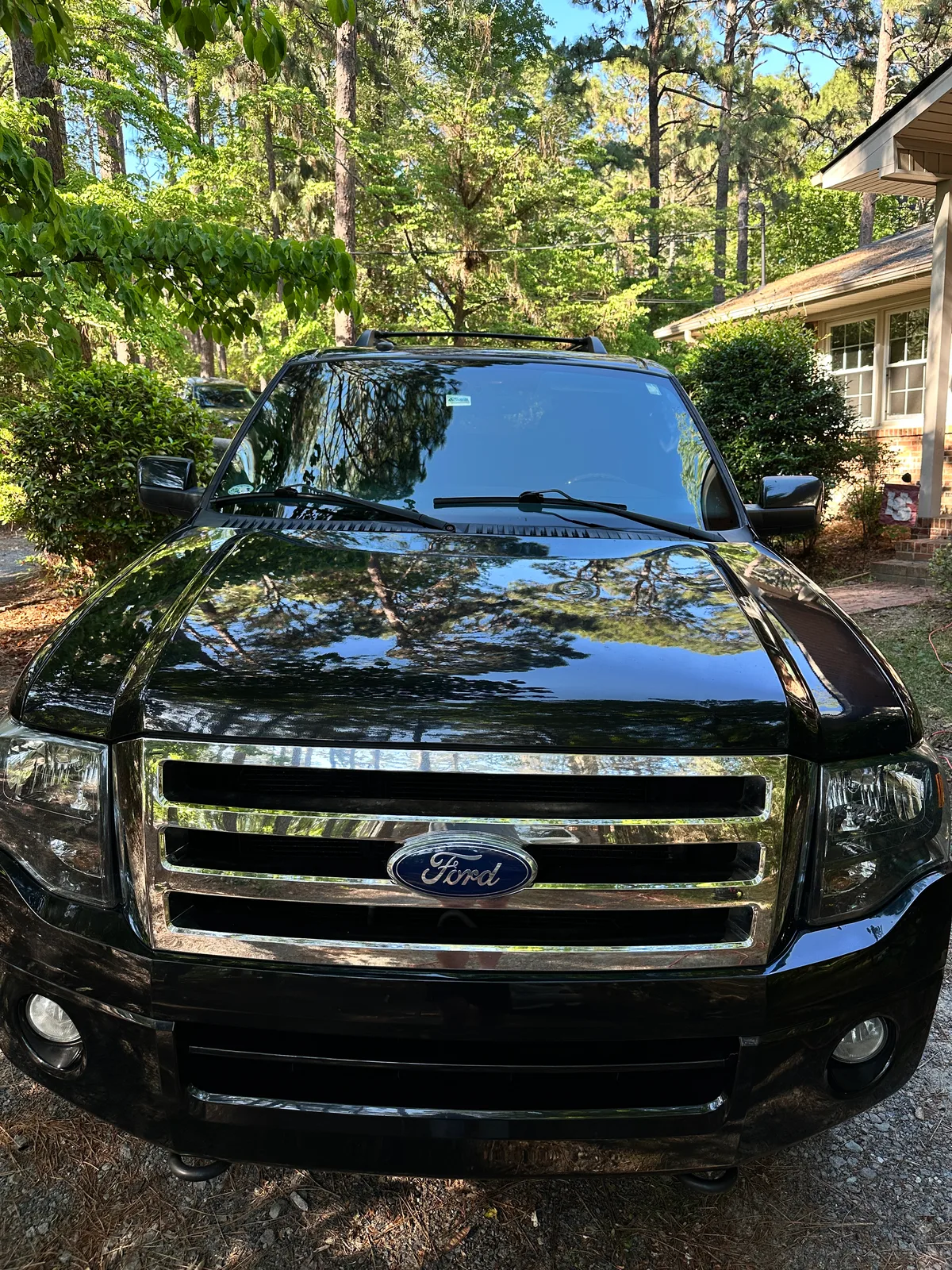 Ford truck seat bolster after interior detail — clean leather stitching and cushion