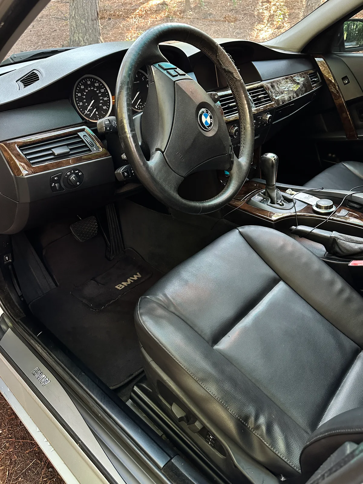 Ford truck passenger side after interior detail — clean door sill and seat