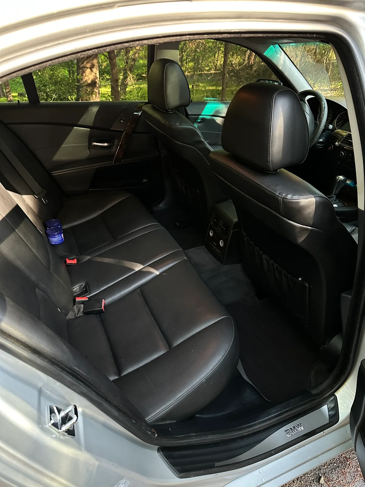 Ford truck back row floor after Back Nine detail — clean carpet and seat backs