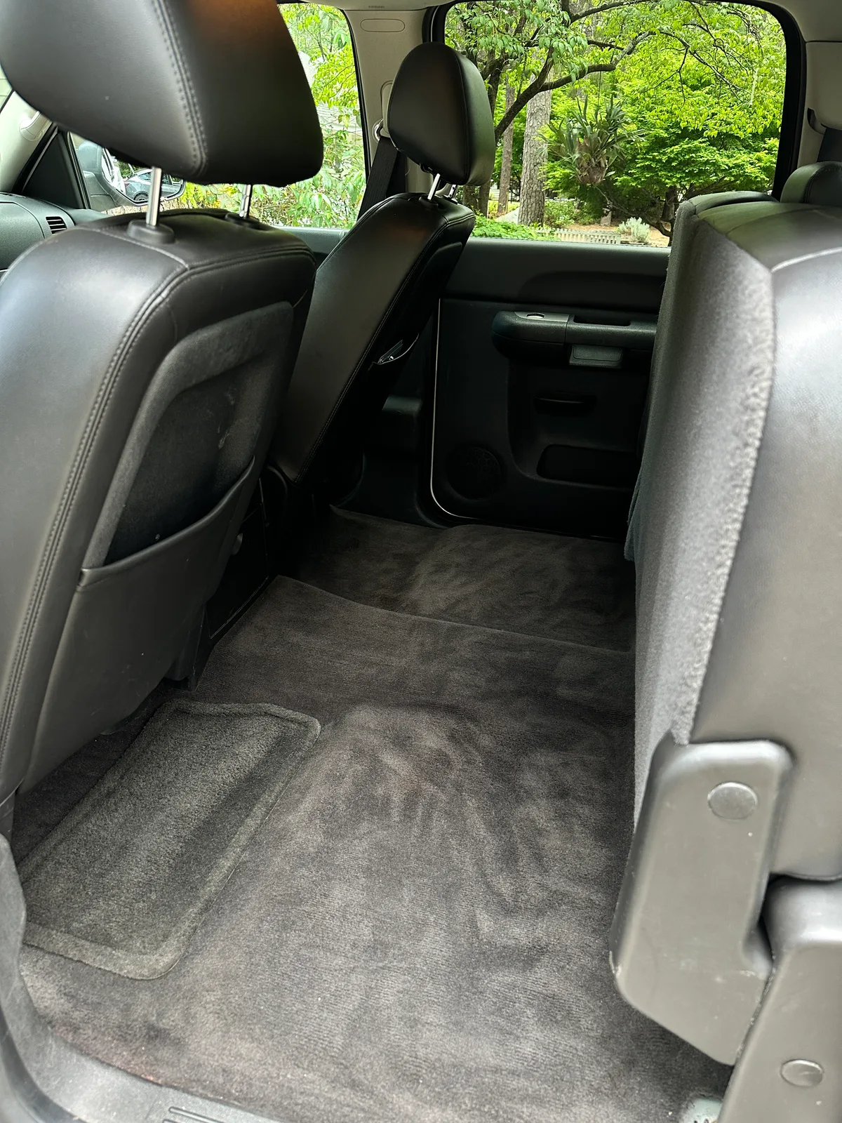 GMC truck interior after detail — spotless center console and dash